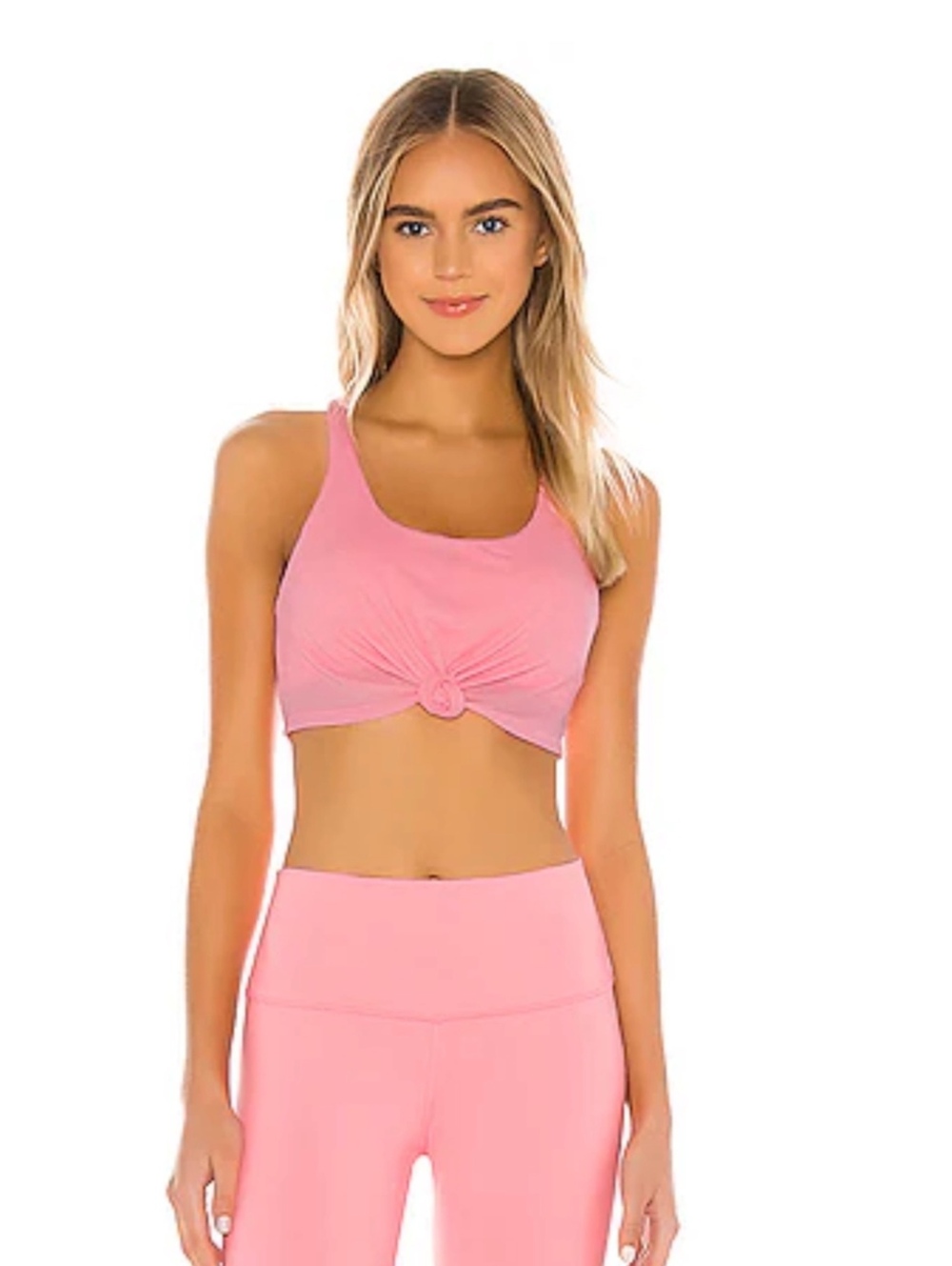 Alo Yoga Knot Tank Top Bra Macaron Pink